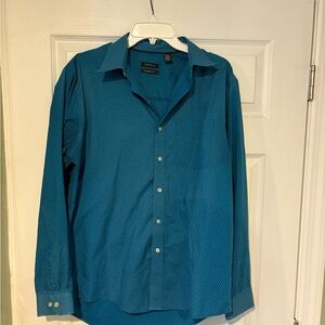 Van Heusen Teal Casual Button-Down Shirt